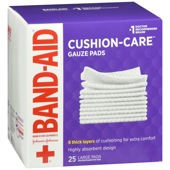 Band-Aid Cushion Care Gauze Pads, Large, 4 X 4, 25ct by Pasteur Pharmacy