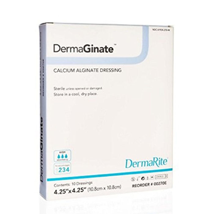 DermaRite DermaGinate Calcium Alginate Dressing 4.25" X 4.25" by Pasteur Pharmacy