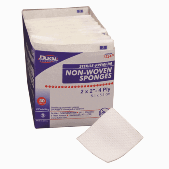 Dukal Corp 4 PLY 2X2 Sterile Gauze Sponge 50x2 by Pasteur Pharmacy