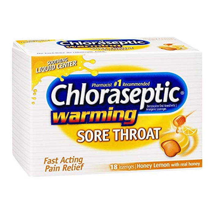 Chloraseptic Warming Sore Throat Lozenges, Honey Lemon by Pasteur Pharmacy