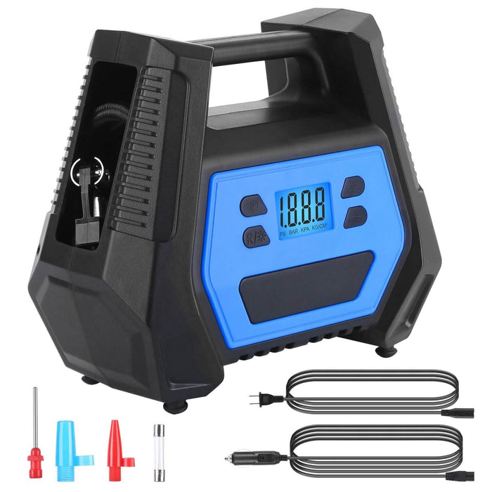 120W Max Power Portable Tire Pump with Digital Display LED Light by DailySale