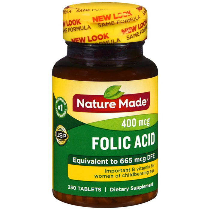 Nature Made Folic Acid 400 Mcg Tablets, 250 Tablets by Pasteur Pharmacy