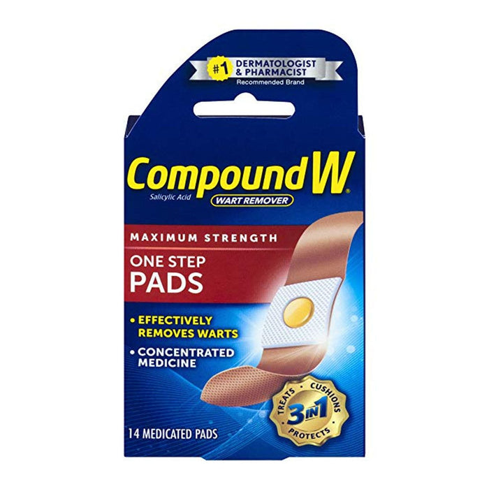 Compound W Wart Remover, Maximum Strength, One Step Pads by Pasteur Pharmacy
