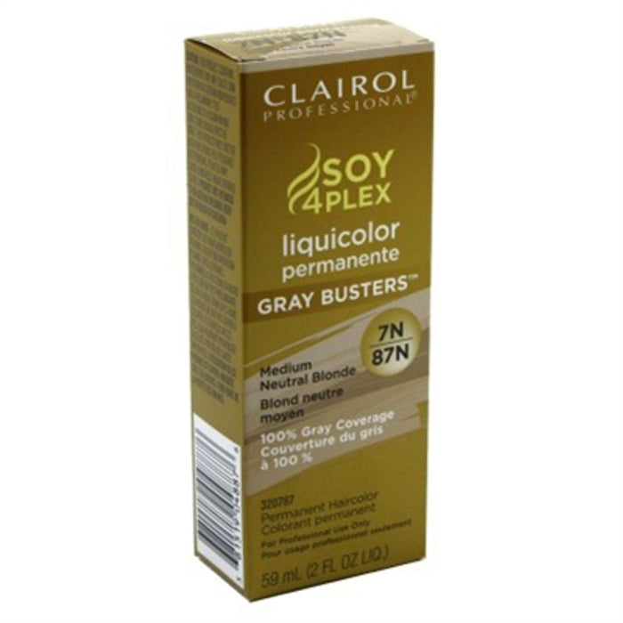 Clairol Professional Soy4plex 7N/87N Medium Neutral Blonde Liquicolor Permanent Hair Color, 2 Oz by Pasteur Pharmacy