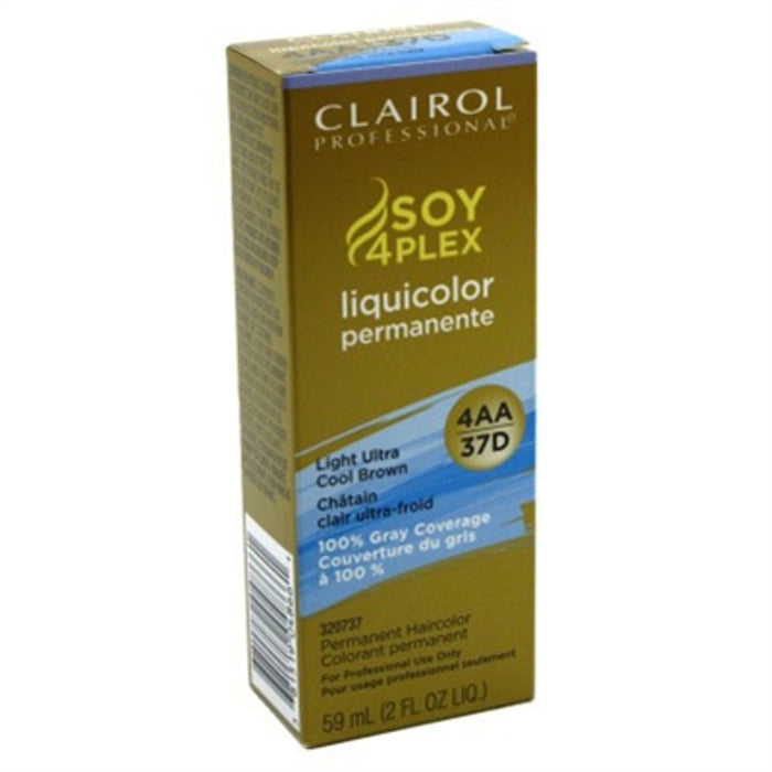 Clairol Pro Professional Liquicolor Permanent Hair Color Light Ultra Cool Brown 4AA/37D, 2 Oz by Pasteur Pharmacy
