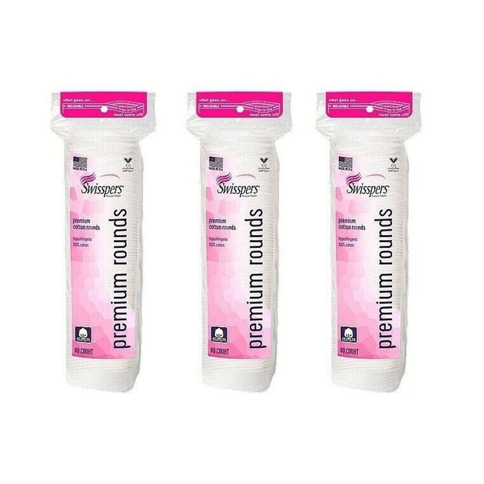 Swisspers Hypoallergenic Premium Cotton Rounds by Pasteur Pharmacy