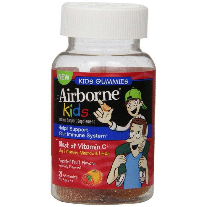 Airborne Kids Assorted Fruit Flavors Immune Support 21 Gummies by Pasteur Pharmacy