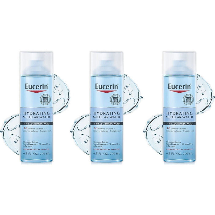 Eucerin Hydrating Micellar Water + Hyaluronic Acid, 6.8 Fl Oz (200 Ml) by Pasteur Pharmacy