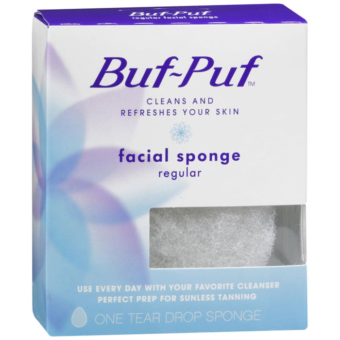 Buf-Puf Regular Facial Sponge, Deep Cleansing & Exfoliating Sponge for Normal to Oily Skin, 1 Count by Pasteur Pharmacy