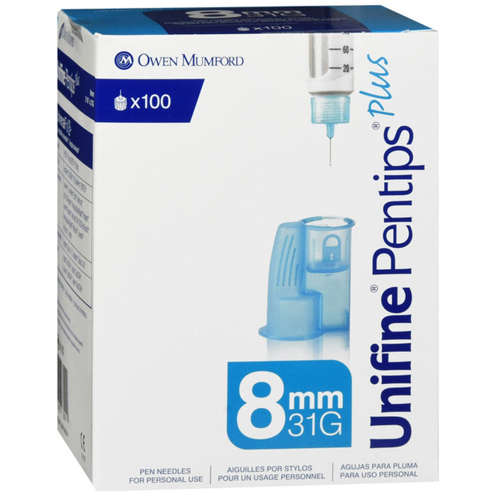 Unifine Pentips Plus 8mmx31g 100ct by Pasteur Pharmacy