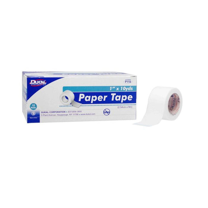 Dukal Paper Tape Non-Sterile 1" X 10 Yds 12 Count #P110 by Pasteur Pharmacy