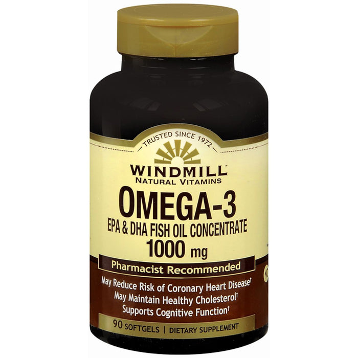 Windmill Natural Omega III EPA + DHA, 1000 Mg, Softgels by Pasteur Pharmacy