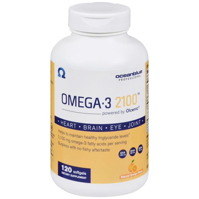 Ocean Blue Professional 2100 Omega-3, Softgels, Natural Orange Flavor by Pasteur Pharmacy