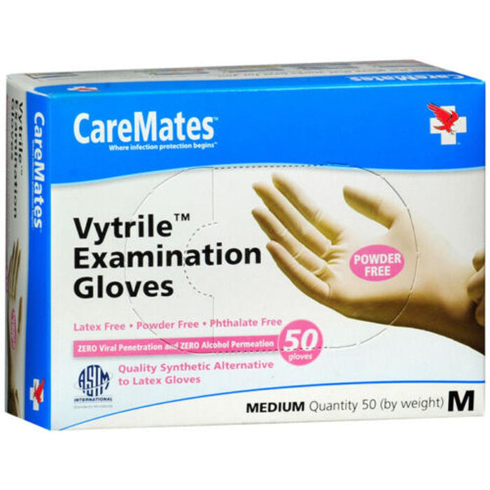 CareMates Vytrile Exam Gloves – Latex-Free & Powder-Free – Medium, 50 ct by Pasteur Pharmacy