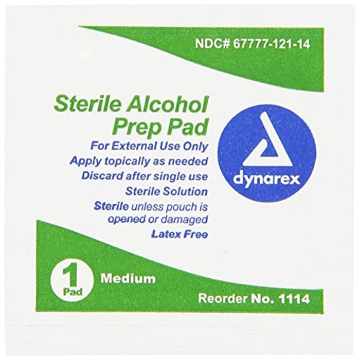 Dynarex Sterile Alcohol Prep Pads Medium - 20 X by Pasteur Pharmacy