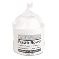 Tablemate Plastic Dinnerware, Bowls, 12 oz, White, 125/Pack