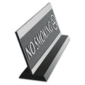 Headline Century Series Office Sign, NO SMOKING, 9 x 3, Black/Silver