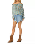 ELAN Off-the-Shoulder Top, Size Small by Vanessa Jane