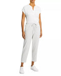 Theory Trecca Linen Blend Joggers in Nickel, Size X-Large by Vanessa Jane