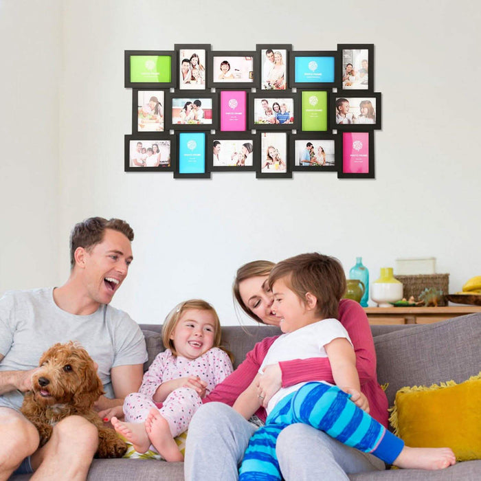 12/18 Picture Frames Collage for Photos in 4" x 6" Glass Protection by DailySale