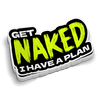 Get Naked Hard Hat Sticker