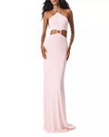 Alice and Olivia Marguerite Cutout Halter Maxi Dress, Size 14 by Vanessa Jane