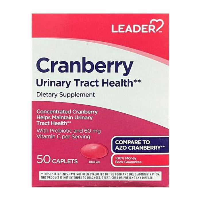 Leader Concentrated Cranberry Caplets 50Ct by Pasteur Pharmacy