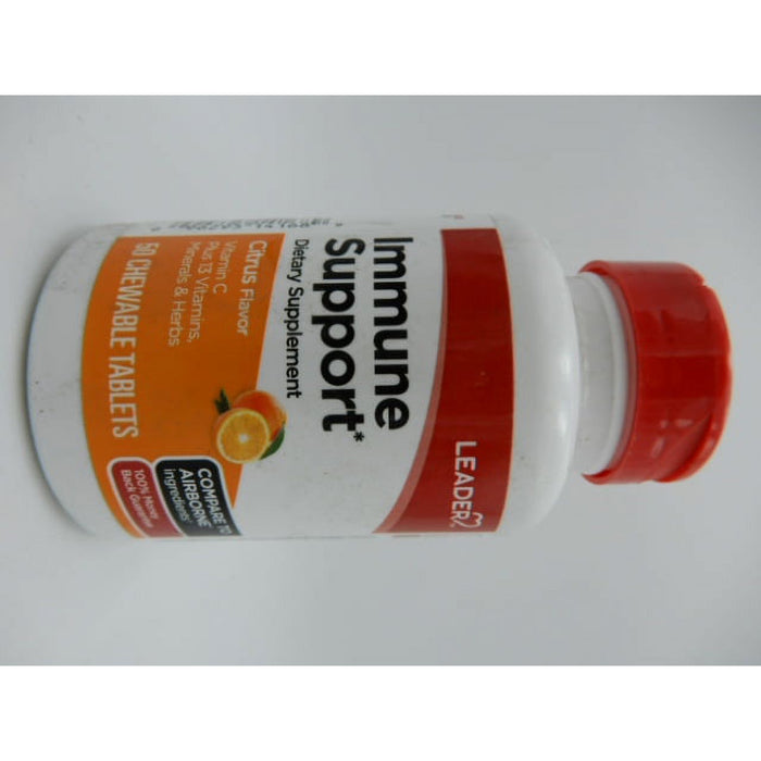 Leader Immune Support Chewable Tablets Citrus 50 Ct by Pasteur Pharmacy