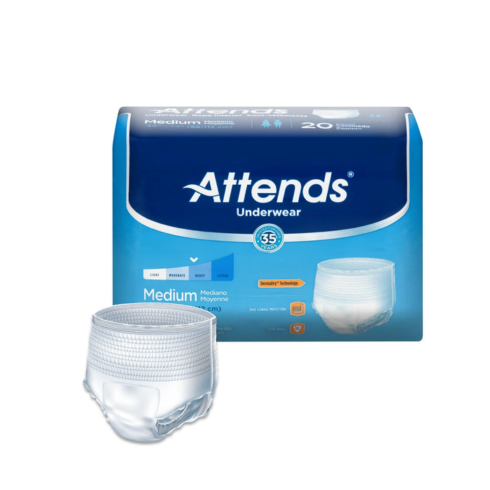 Attends White Medium Adult Moderate Absorbent Underwear by Pasteur Pharmacy