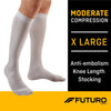 Futuro Anti-Embolism Stockings Knee  High Closed Toe White X- Large 1Pr