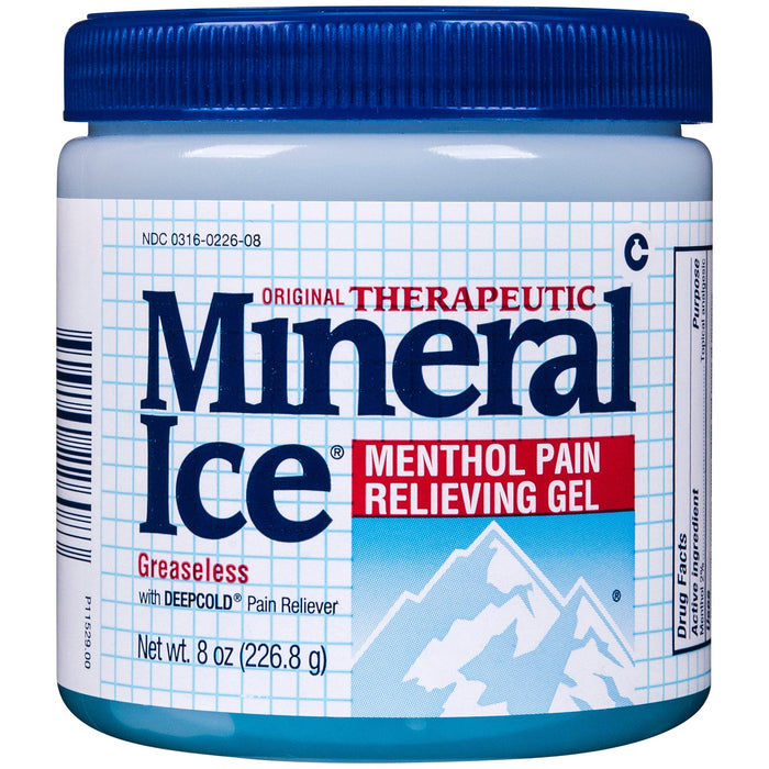 Mineral Ice Therapeutic Pain Relieving Gel, Cool Recover, Menthol 2%, 8 oz by Pasteur Pharmacy