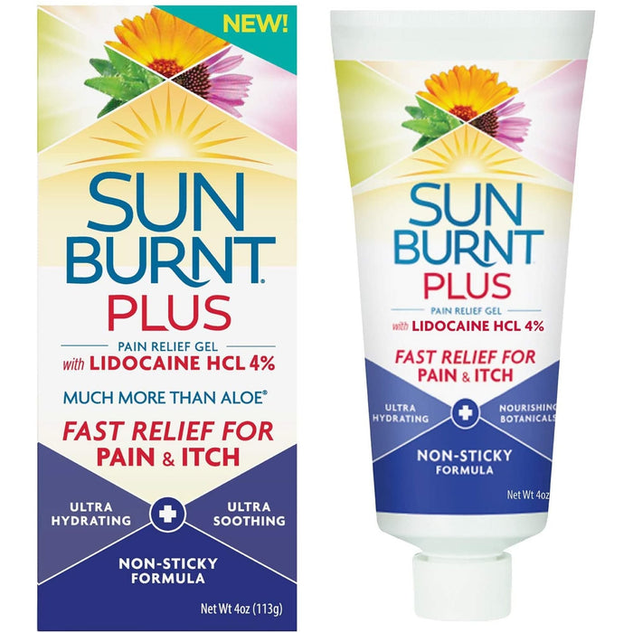 SunBurnt Plus Pain Relief Gel With Lidocaine HCL 4% 4 Oz by Pasteur Pharmacy