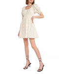 EN SAISON Womens Cavaretta Eyelet Embroidered Cotton Mini Dress, Size Medium by Vanessa Jane