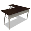 Linea Italia Trento Line L-Shaped Desk, 59.13" x 59.13" x 29.5", Mocha/Gray