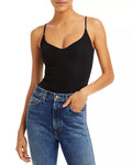 Aqua Womens Knit Cami V-Neck Bodysuit by Vanessa Jane