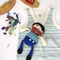 tank romper | pin stripes by Finn + Emma
