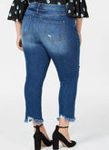 I.N.C. Plus Size Embellished Distressed Skinny Jeans by Vanessa Jane