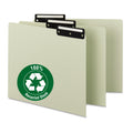 Smead Recycled Blank Top Tab File Guides, 1/3-Cut Top Tab, Blank, 8.5 x 11, Green, 50/Box