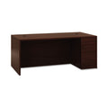 HON 10500 Series "L" Workstation Right Pedestal Desk with Full-Height Pedestal, 72" x 36" x 29.5", Mahogany