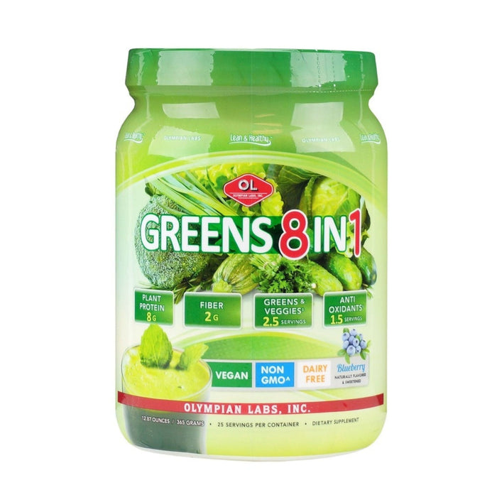 Olympian Labs Greens Protein Powder 8 In 1 Blueberry, 14.2 Oz by Pasteur Pharmacy
