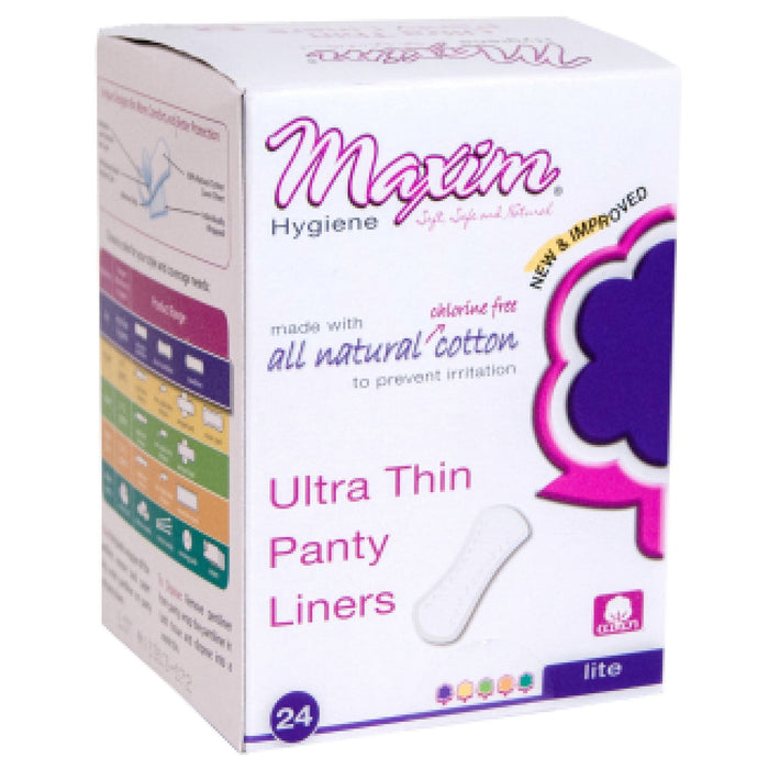 Maxim Hygiene Products Natural Cotton Ultra Thin Pantiliners – 24 Count by Pasteur Pharmacy