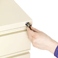 Alera Lock Core Set for Alera Metal File Pedestals, Chrome