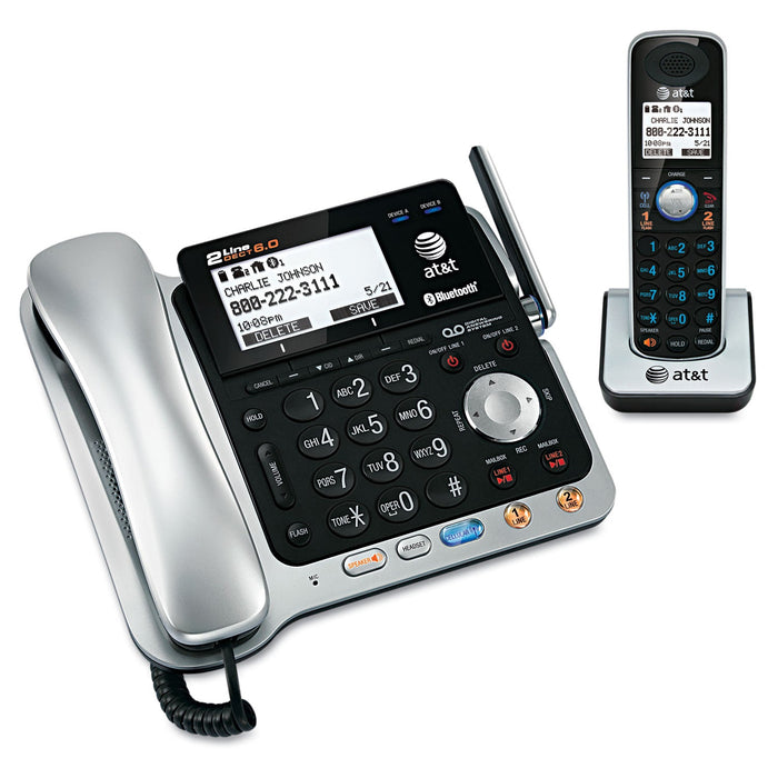 AT&T TL86109 Two-Line DECT 6.0 Phone System with Bluetooth