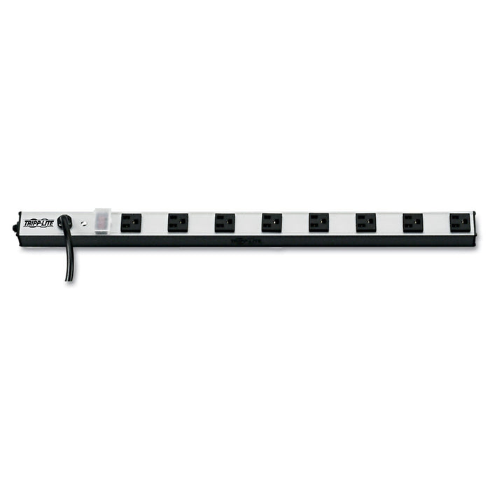 Tripp Lite Vertical Power Strip, 8 Outlets, 15 ft Cord, Silver