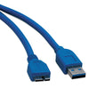 Tripp Lite USB 3.0 SuperSpeed Device Cable, 3 ft, Blue
