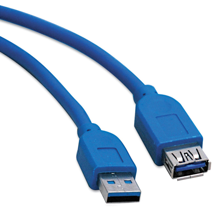 Tripp Lite USB 3.0 SuperSpeed Extension Cable, 10 ft, Blue