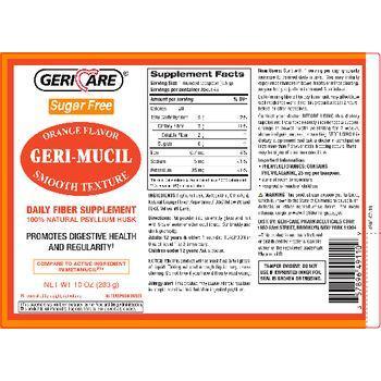 Geri-Care Geri-Mucil Sugar Free Orange Flavor by Pasteur Pharmacy