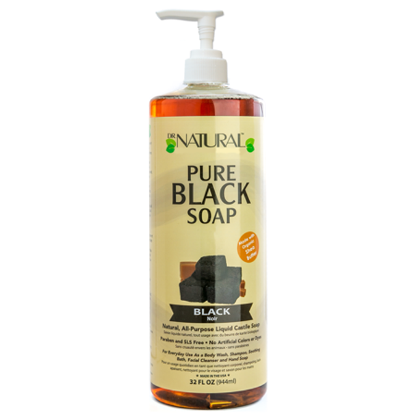 Dr. Natural Pure Castile Liquid Black Soap - 32 Fl Oz by Pasteur Pharmacy