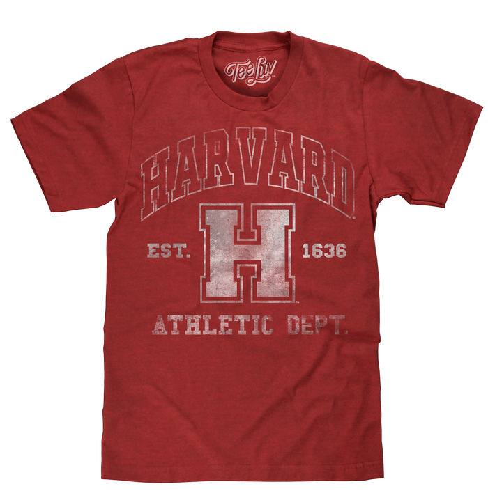 Harvard Athletic Department T-Shirt - Crimson by Tee Luv