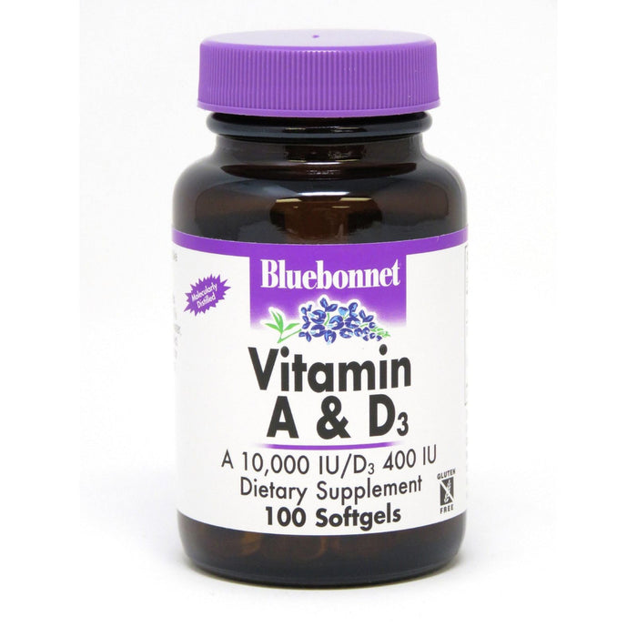Bluebonnet Vitamin A&D 3000 Mcg/10 Mcg 100 Softgel by Pasteur Pharmacy
